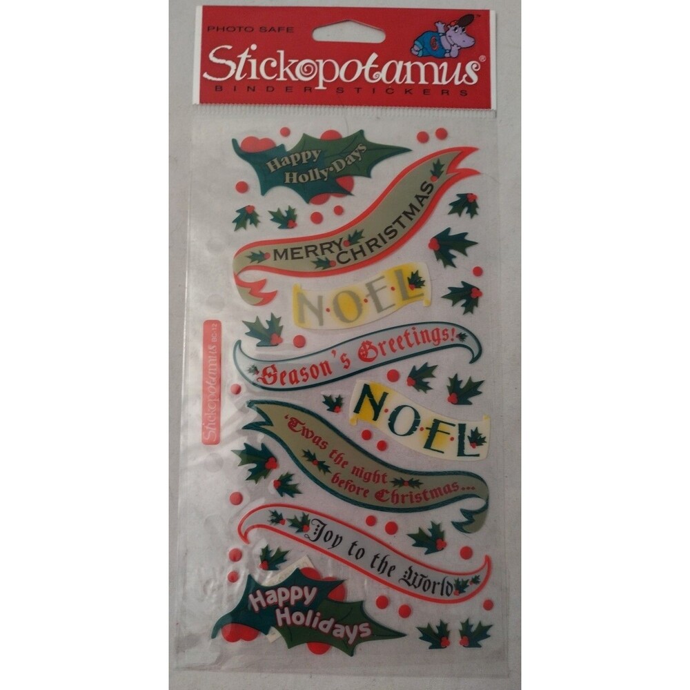 New Stickopotamus Binder Sticker Christmas Sealed
